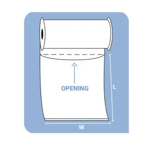 PreOpened Bags on Rolls Dimensions